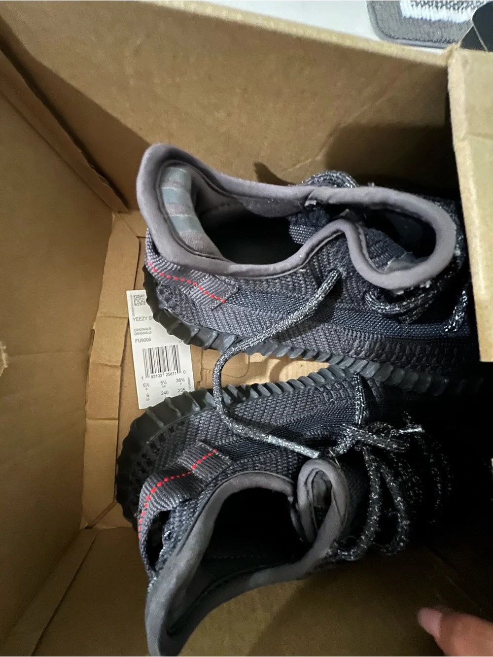 adidas Yeezy Boost 350 V2 Black with Red Heel Tab